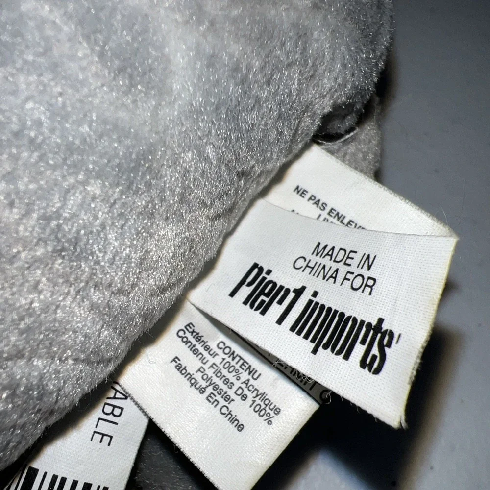 Elephant Plush Beanbag Textured Gray 10